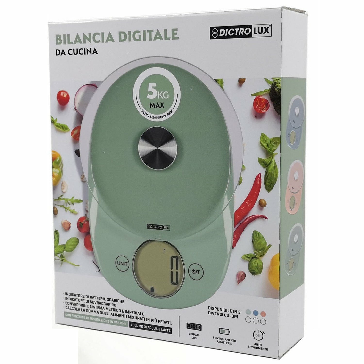 DICTROLUX - Bilancia da cucina digitale 5kg